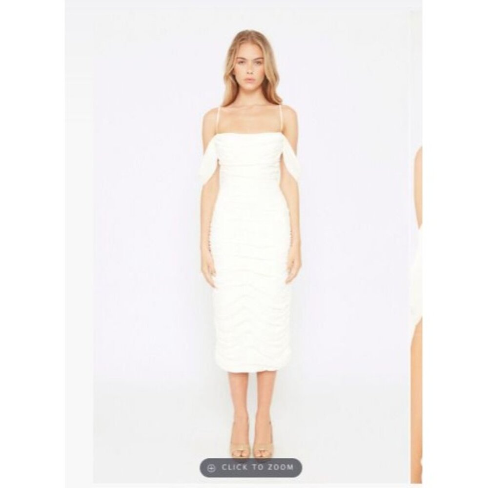 Bardot Dresses Womens 12 Ivory‎ Shift Dress Scoop Neck Coequtte New $129
